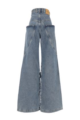 Washed denim wide leg woman pants THE ATTICO | 247WCP198D085024